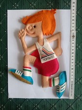 Vintage Bambola LENCI TORINO MASCOTTE CAROSELLO ROMA 81 1981 Giocattolo in Panno