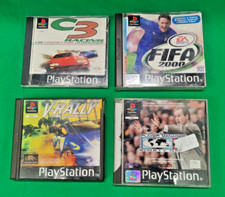 LOTTO 4 GIOCHI PS1: V-RALLY, C3 RACING, PLAYER MANAGER 99, FIFA 2000 PSX