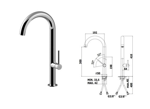 Miscelatore lavello monoforo - miscelatore,