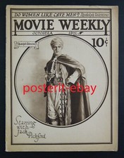 MOVIE WEEKLY - US magazine - October 1921- "The Sheik" Rudolph Valentino writes!