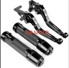COPPIA LEVE FRENO +  MANOPOLE YAMAHA TMAX 500 530 2008 2018 ergal NERO 