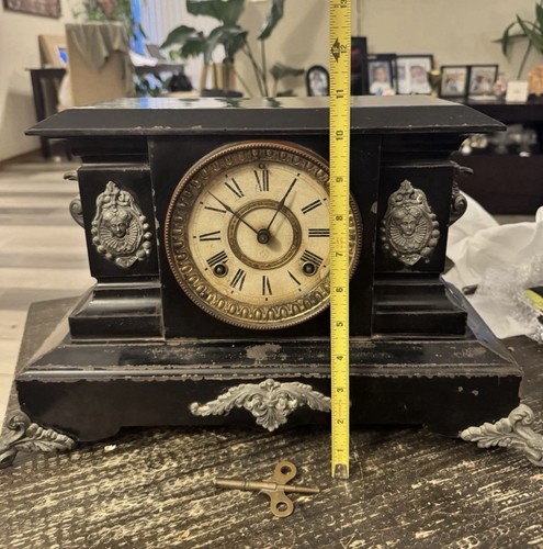 Antico orologio ansonia - orologio, ghisa