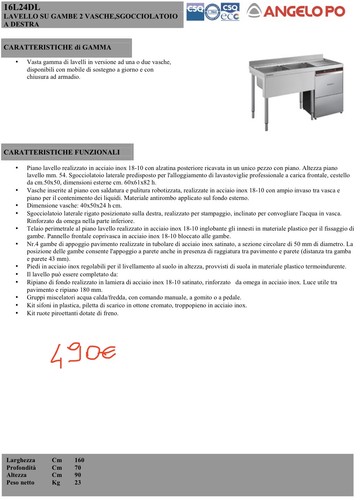 Lavello gambe vasche - gambe, 2