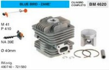 CILINDRO E PISTONE DECESPUGLIATORE BLUE BIRD ZANE M 41 M 410 TRIVELLA 39 Ø 40 mm