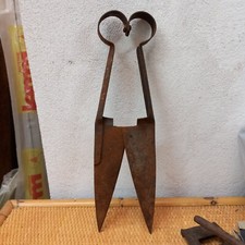Antica Vecchia Forbice Per Tosatura In Ferro Battuto
