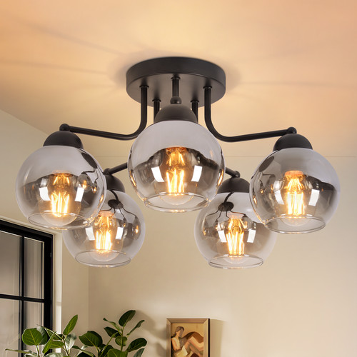 Flammige deckenlampe gold - deckenlampe,