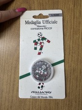 MEDAGLIA UFFICIALE ITALIA ‘90 MASCOTTE MONDIALI CALCIO PROOF SMALTATA Q2