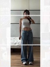 Crop top Zara bianco a righe