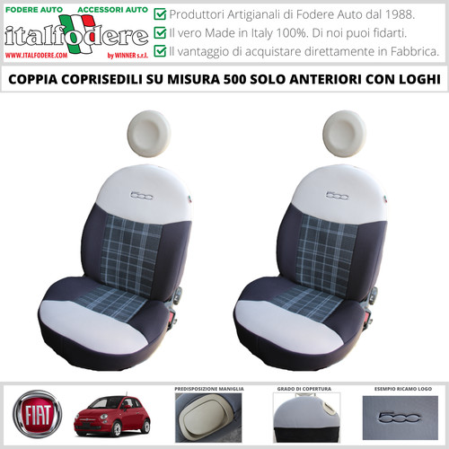 Coppia coprisedili fiat 500 - coprisedili, su