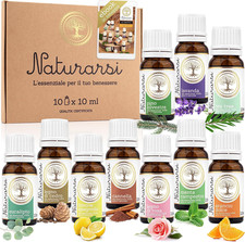 Naturarsi 10 Oli Essenziali Naturali E Puri per Diffusori O Massaggi Corpo E Ric