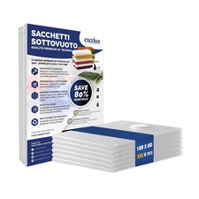 6 SACCHETTI 80x100 SACCHI BUSTE SALVASPAZIO SOTTOVUOTO PER VESTITI ABITI COPERTE