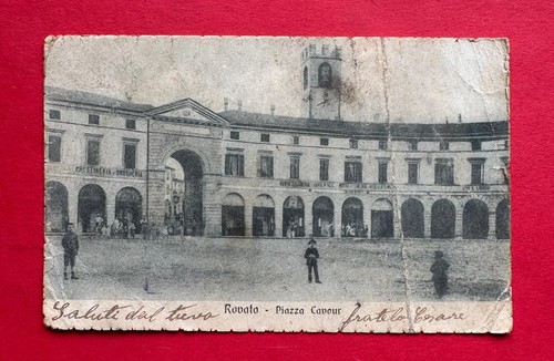 Cartolina rovato piazza - piazza, cavour