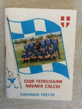 CALCIO ULTRAS ULTRA' FEDELISSIMI NOVARA 91/92 CALENDARIETTO CAMPIONATO SERIE C 