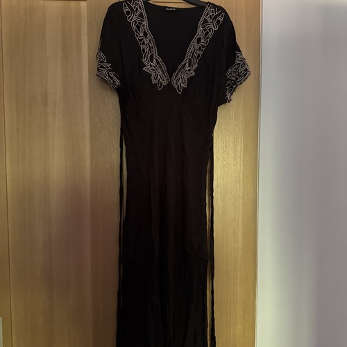 Abito lungo alto sally nero - lungo,