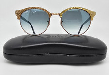 Occhiali da sole Ray-Ban RB4246 1306/3F Clubround marmo montatura beige blu sfumato Len