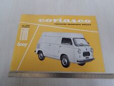 BROCHURE ORIGINALE CORIASCO TORINO FIAT 600 T FURGONCINO QUADRIPORTE DEPLIANT