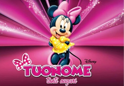 Cialda minnie disney - disney, fiocco