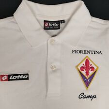 Polo rappresentanza Fiorentina Lotto Bianca Ufficiale Camp Tg. M Ragazzo Maglia