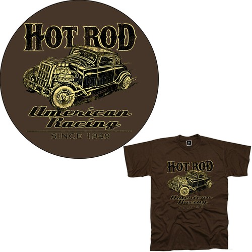 Hot rod shirt auto racing - hot,