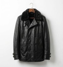 Giacca di pelle nera Leon S