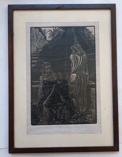 Remo branca xilografia - xilografia, 1932