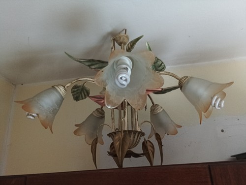 Lampadario antico ferro - lampadario,