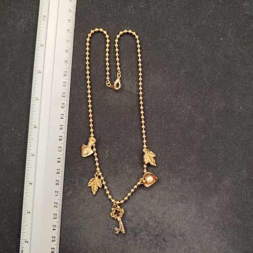 Collana catena perle oro - collana,