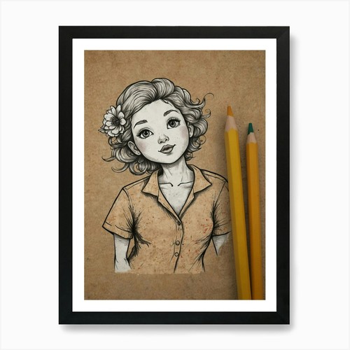 Ritratto ragazza stampa - ragazza, 13