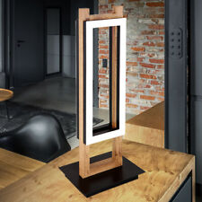 Lampada Wood Tavolo Luce da Retrò Simil Legno Opale Bianco Caldo LED