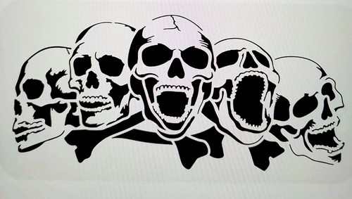Teschi urlanti stencil - teschi,