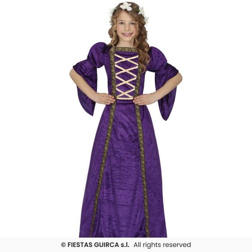 Costume dama medievale - dama, viola