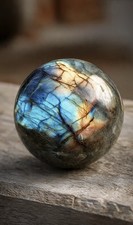 SFERA DI LABRADORITE FLASH BLU