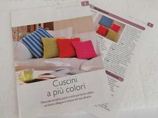 Scheda tecnica lavori Uncinetto handmade Cuscini a più colori 