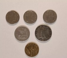 1 LIRA  LIRE Regno 50 20 10 Cent Anti magnetiche Fascio  Monete 1940 1941 1942