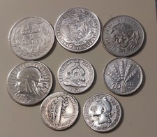 LOTTO DI 8 MONETE IN ARGENTO