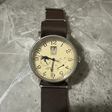 Orologio cronografo Davis Aviamatic bellissimo orologio cinturino pelle perfettamente funzionante 