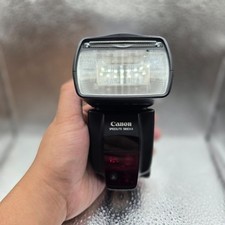 Flash Canon Speedlite 580EX II con custodia e supporto - testato, E-TTL, rimbalzo/girevole, F