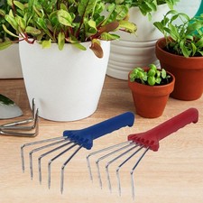 Rastrello Da Giardinaggio Coltivatore Compatto Attrezzo Manuale Dissodatore a