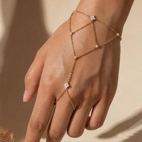 Bracciale donna anelli strass