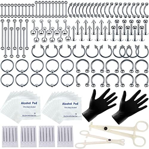 Kit piercing acciaio - acciaio, inox