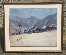 Talucchi Giuseppe Maria (Torino 1890-1979).Nevicata,borgata alpina sotto la neve