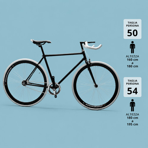 Bici fixed uomo - 28, nero