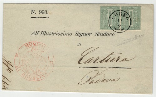 1875 busta rosolina loreo - 1875,