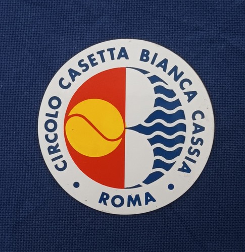 Adesivo circolo casetta - adesivo, bianca