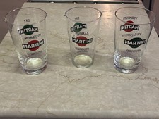 Set 3 Mixing Glass MARTINI Vermouth Vintage