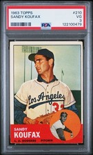 1963 Topps Sandy Koufax PSA 3