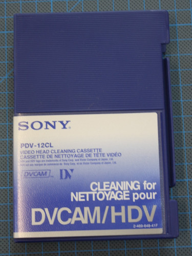 Sony cleaning for dvcam hdv - hdv, dv