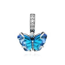 Pandora Butterfly Blue Murano