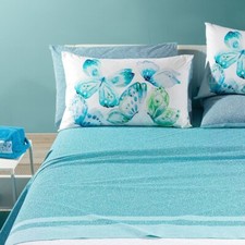 Completo letto lenzuola matrimoniale due piazze Caleffi Farfalle cotone OFFERTA!