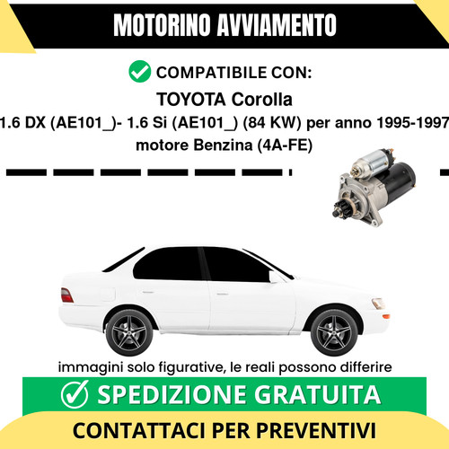 Motorino avviamento toyota - motorino,